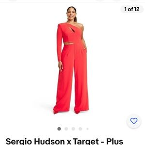 Sergio Hudson x Target - Plus Size 2X - One Shoulder Cut-Out Jumpsuit - Red